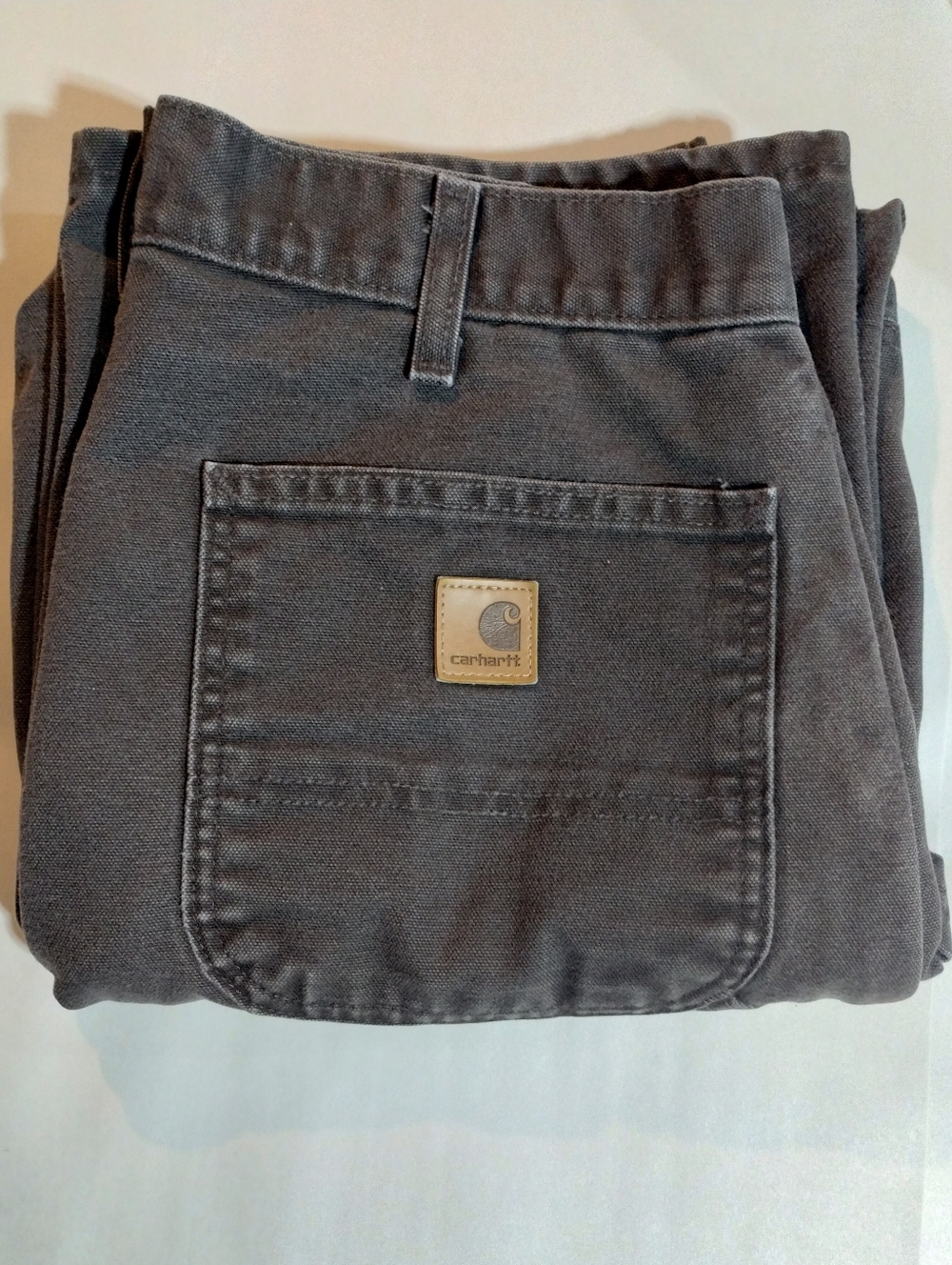 Vintage Carhartt B11 Dark Brown Duck Work Pants 33x30 Dungaree Fit - Picture 10 of 12